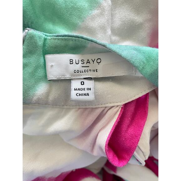 Busayo Collective Pink Green Halter Maxi Dress - Picture 8 of 12